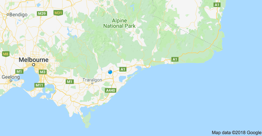 Map of Gippsland Australia