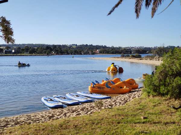paddle boats at lakes Entrance